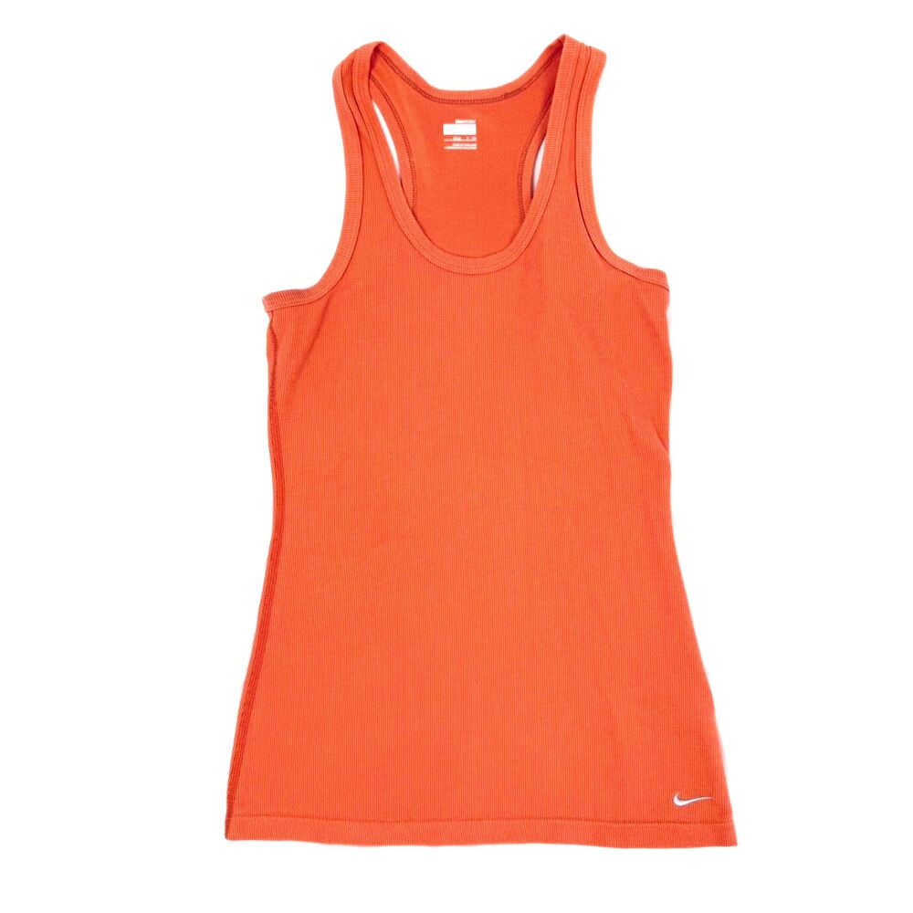 Nike Women's Dri-Fit Orange Sleeveless Racerback Training Tank Top Size Small